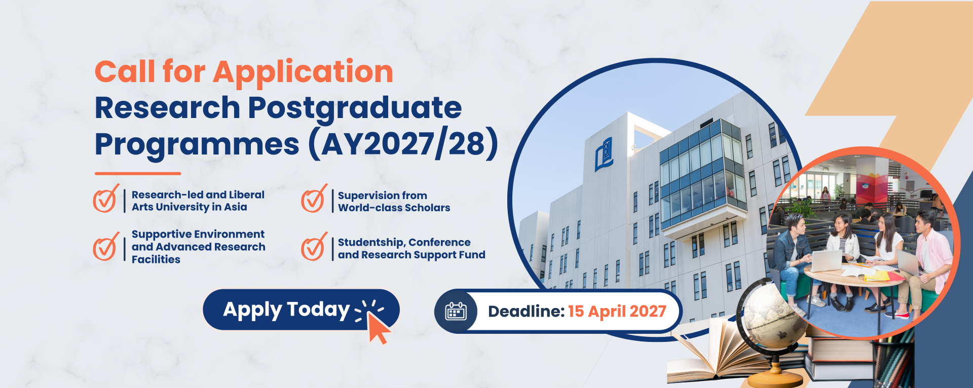 Call for Application Research Postgraduate Programmes (AY2027/28)