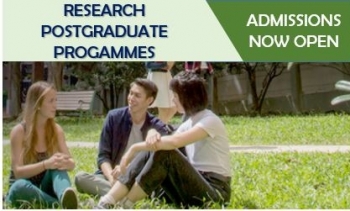 Research Postgraduate Programmes Admissions Now Open